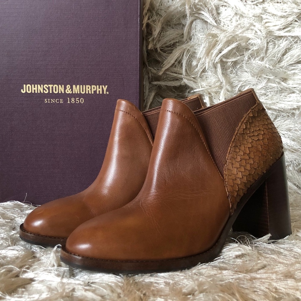 Brown leather booties - Johnston & Murphy